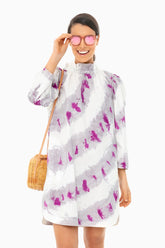 Fuchsia Tie Dye Tamara Tunic Dress